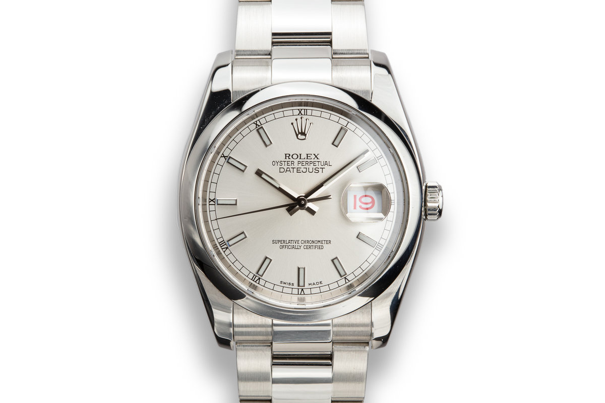 2006 Rolex DateJust 116200 Silver Dial 