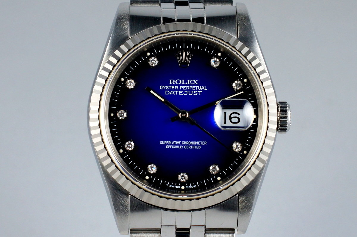 rolex blue vignette diamond dial