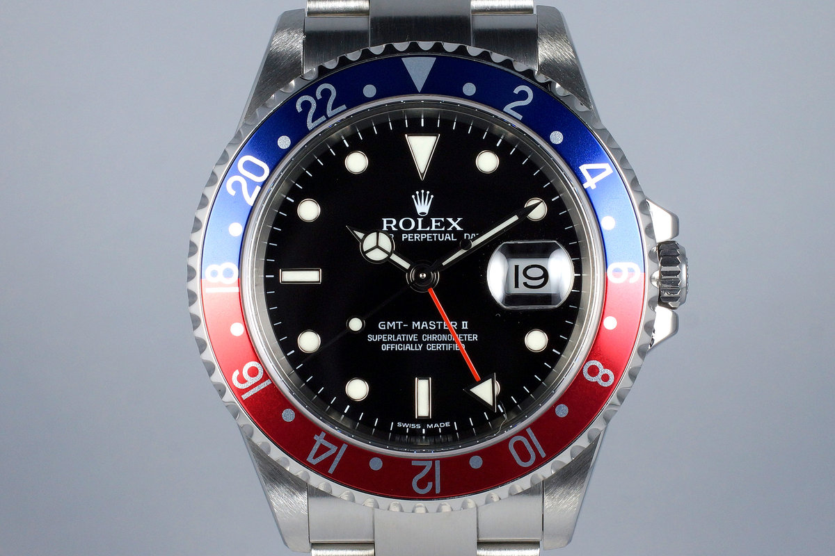 2007 Rolex GMT II 16710 Pepsi with 3186 