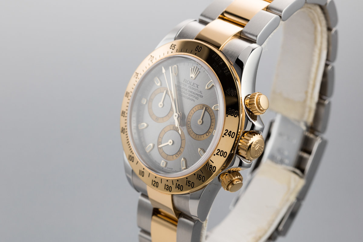 rolex daytona two tone grey dial