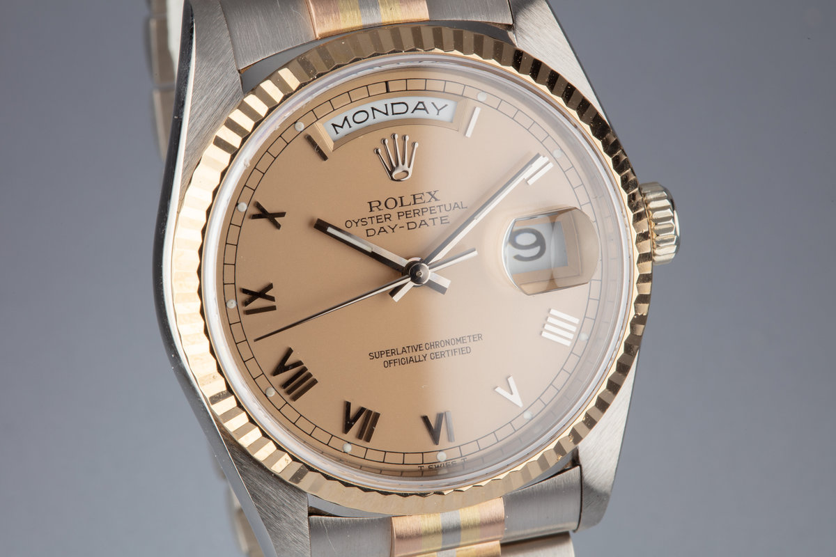rolex day date salmon dial