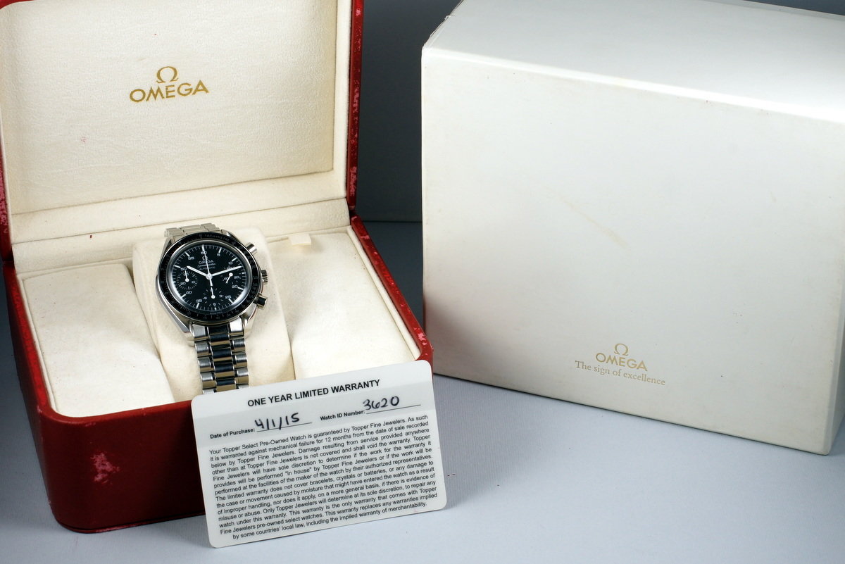 Hq Milton 1999 Omega Speedmaster Reduced 3510 50 With Box Inventory 5541