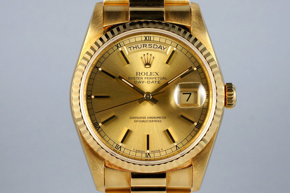 1991 Rolex YG Day-Date 18238 
