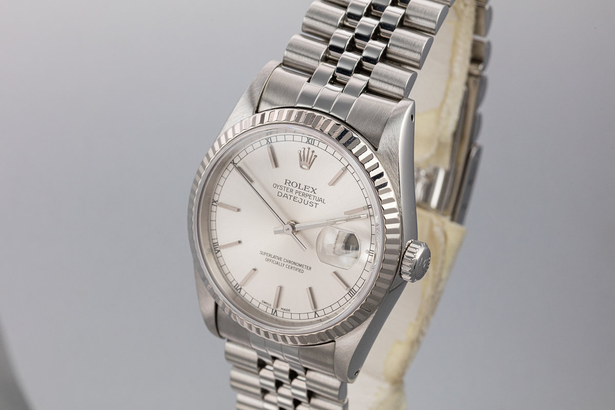 1987 Rolex DateJust 16234 Silver Dial 