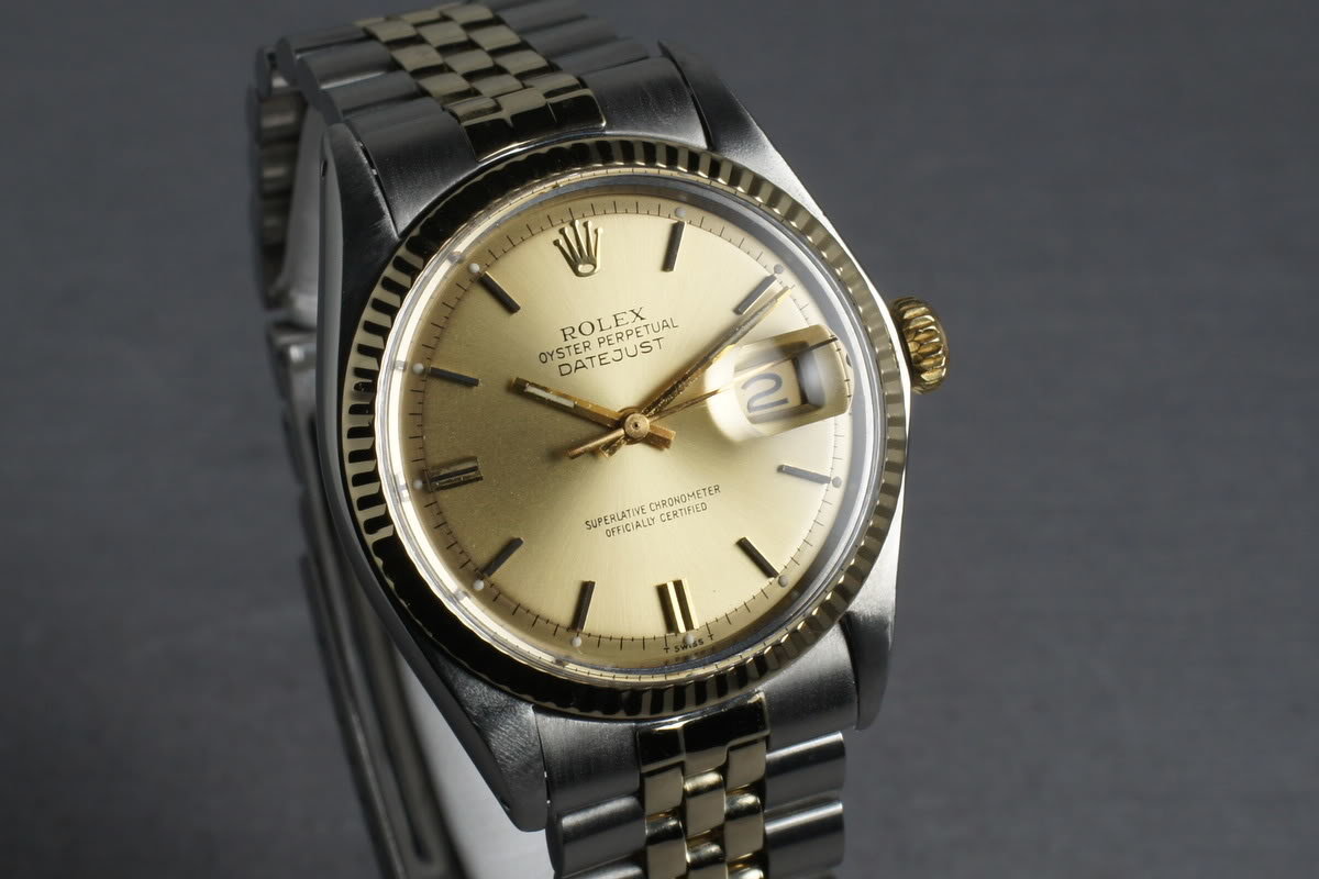 rolex datejust 14k gold