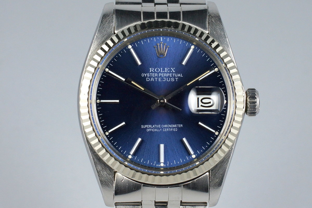 rolex datejust 16014 blue dial