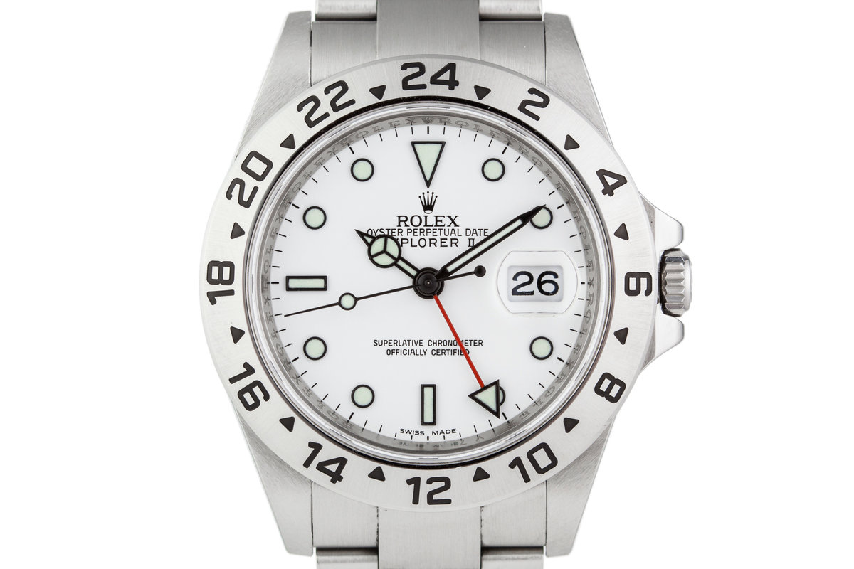 HQ Milton - 2009 Rolex Explorer II 16570 White Dial with Box and Papers and  3186 Movement, Inventory #9163