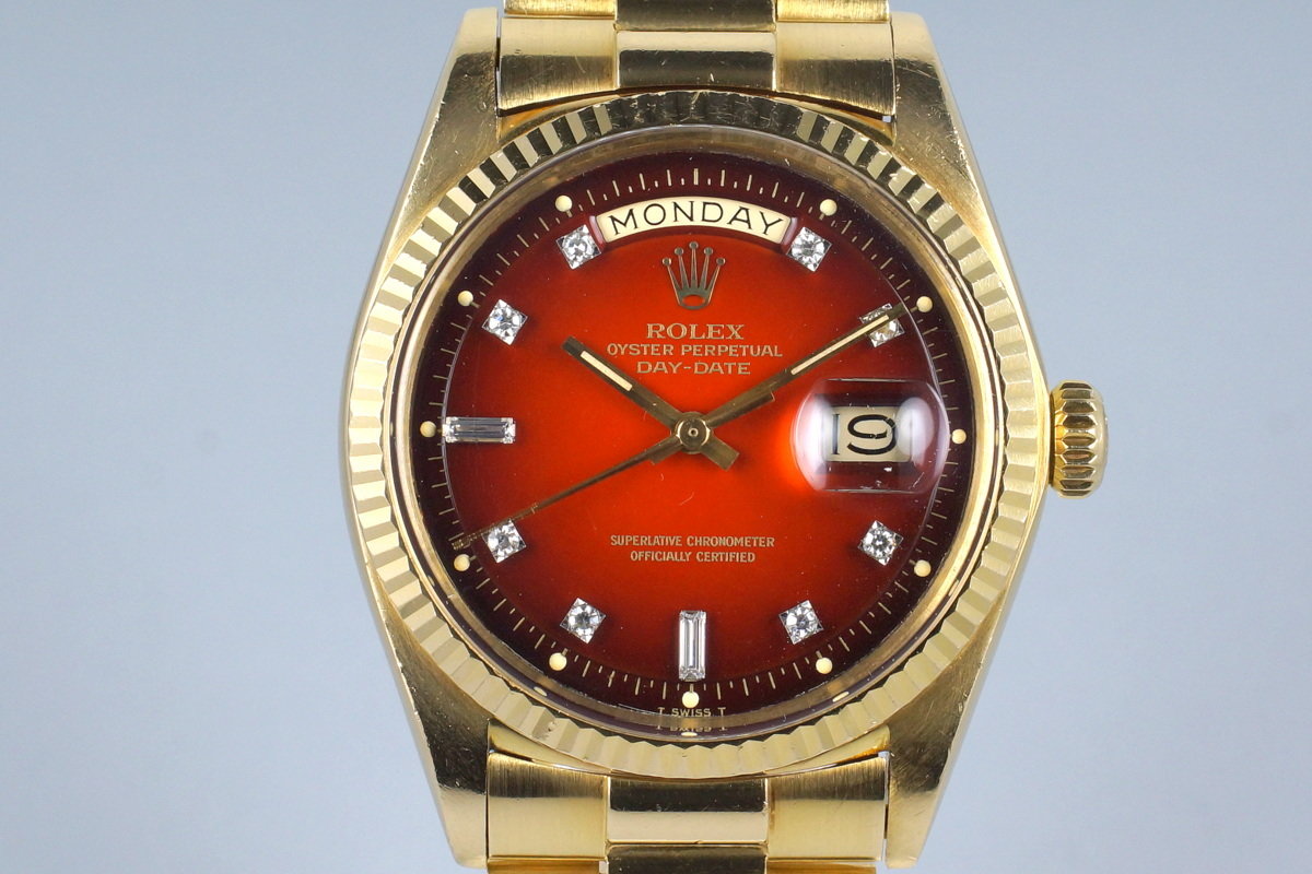 rolex day date red face