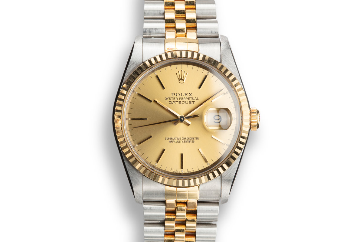 1993 Rolex Two-Tone Datejust 16233 Champagne Dial with Papers photo, #0
