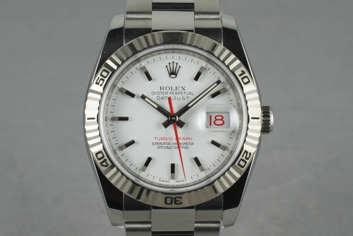 rolex with red second hand
