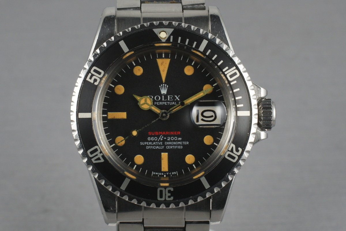 Vintage Rolex Red Submariner 1680 with 