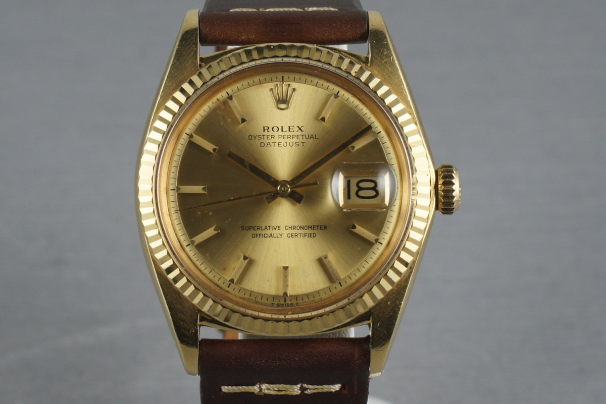 1972 Vintage Rolex Datejust 1601 18K 