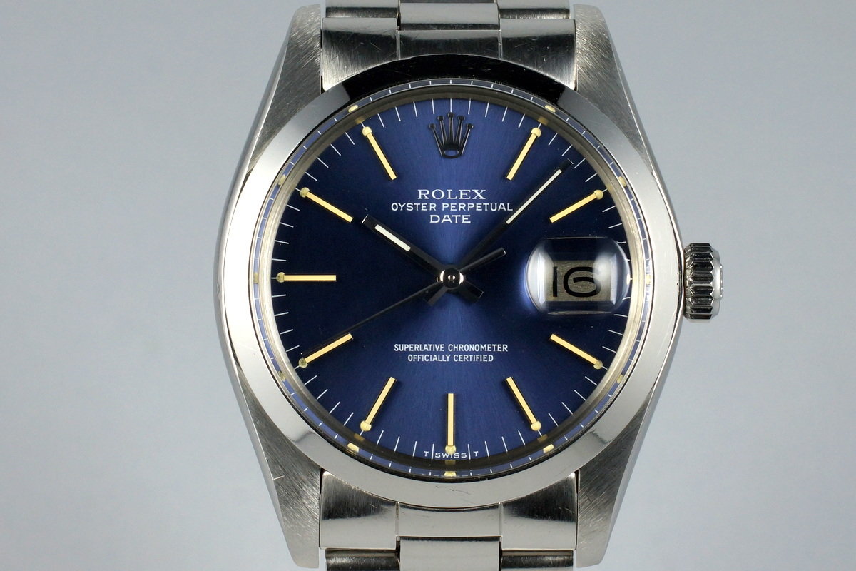 1978 Vintage Rolex Date 1500 Blue Dial 