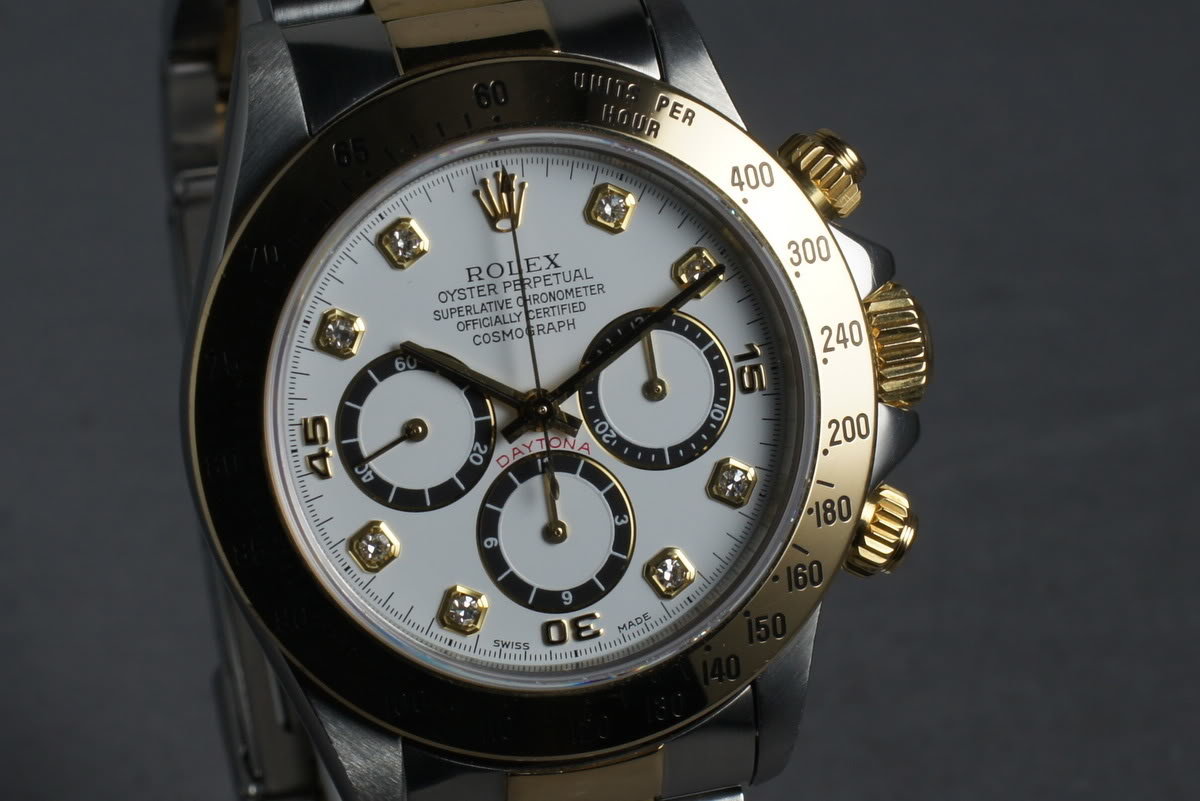 HQ Milton - 1995 Rolex Zenith Daytona 16523 with White Diamond dial,  Inventory #2286