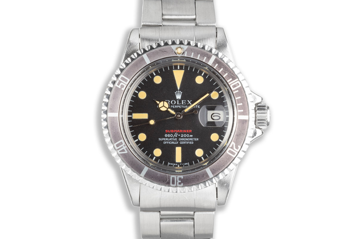 1973 Rolex 1680 Red Submariner MK IV Dial Creamy Lume & Faded Chocolate Bezel photo, #0