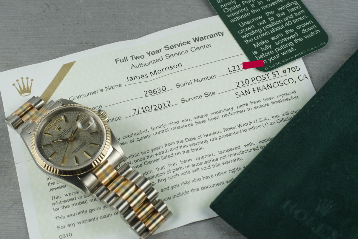 1989 rolex presidential