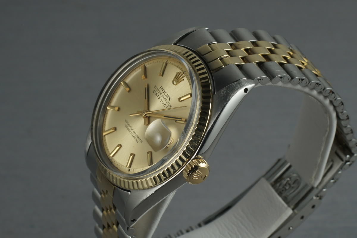 1968 vintage rolex 1601 black dial datejust