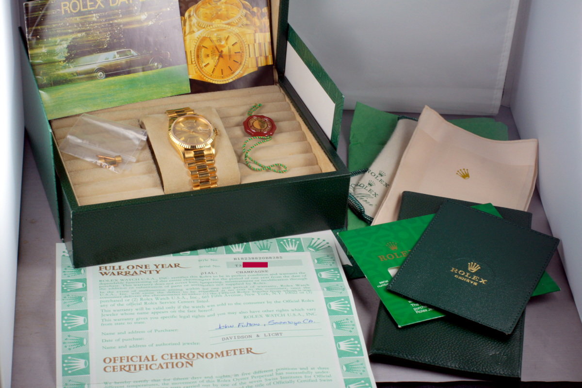 rolex president box
