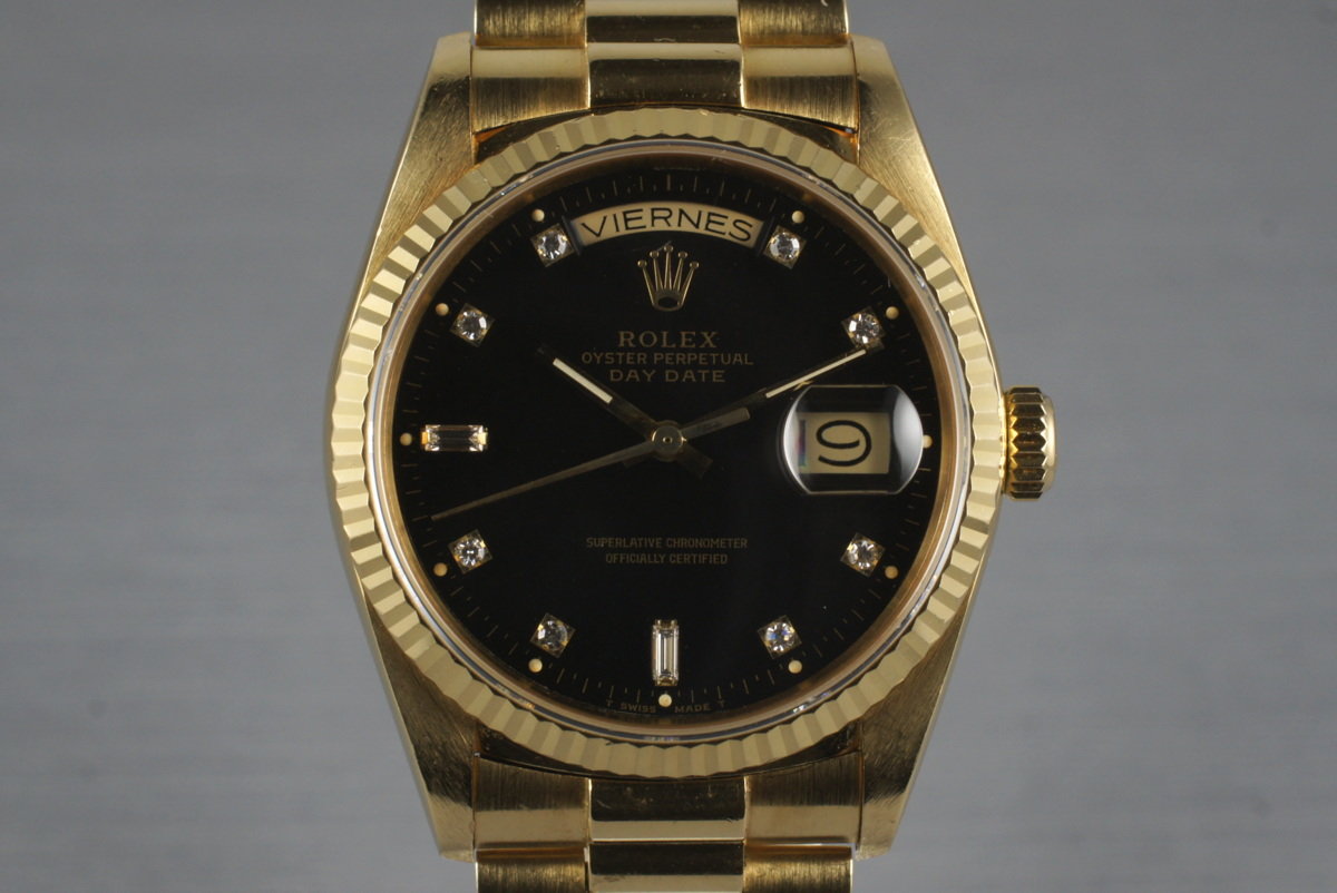 1985 Rolex President 18038 with Black 