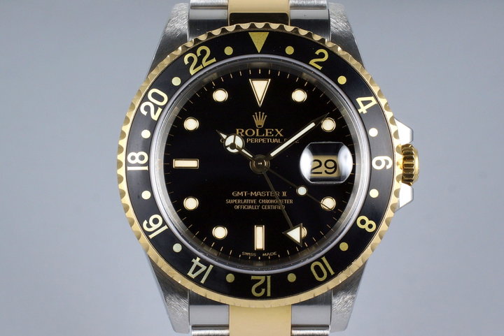 2000 Rolex Two Tone GMT II 16713 Box and Papers photo