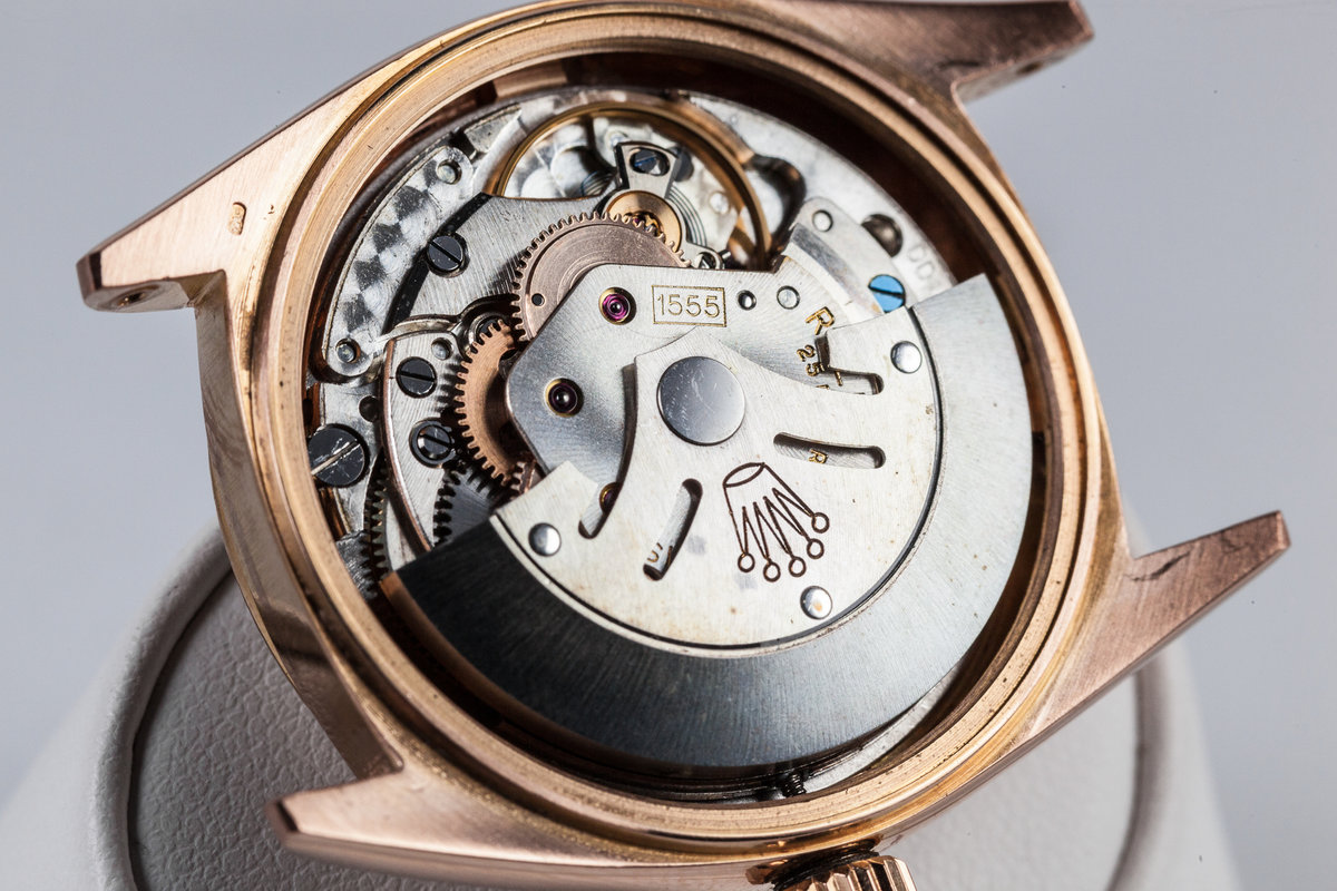 HQ Milton - 1960 Vintage Rolex 18K Rose Gold Day-Date 1803 with Spanish Day  Wheel and Oyster Bracelet, Inventory #A834
