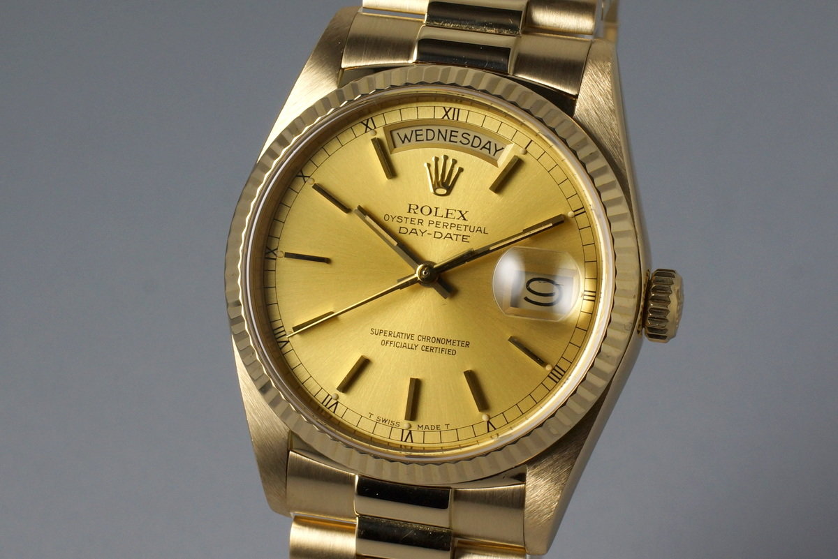 1985 Vintage Rolex YG Day Date 18038 