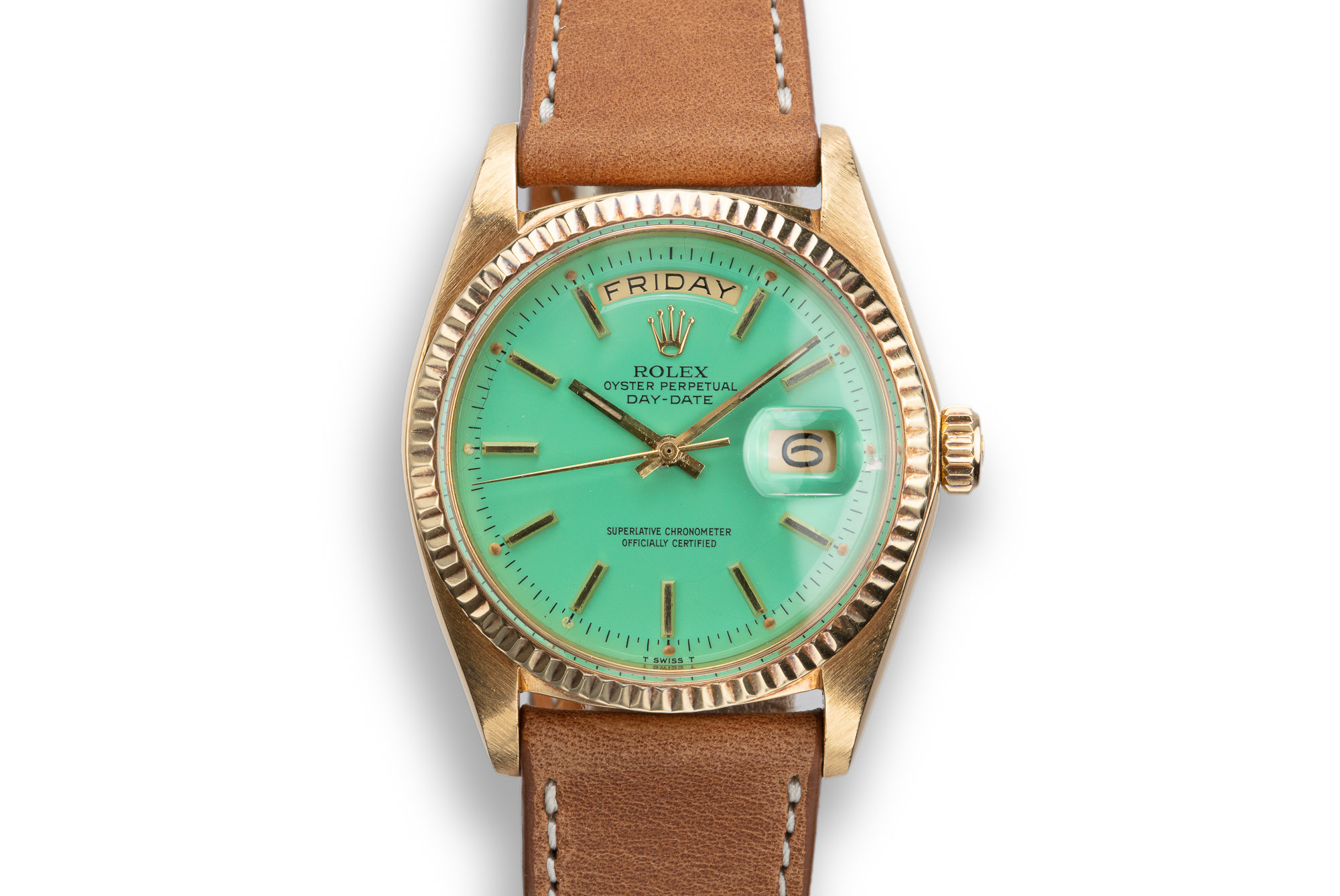 1974 Rolex 18K YG Day-Date 1803 with Turquoise Stella Dial photo, #0