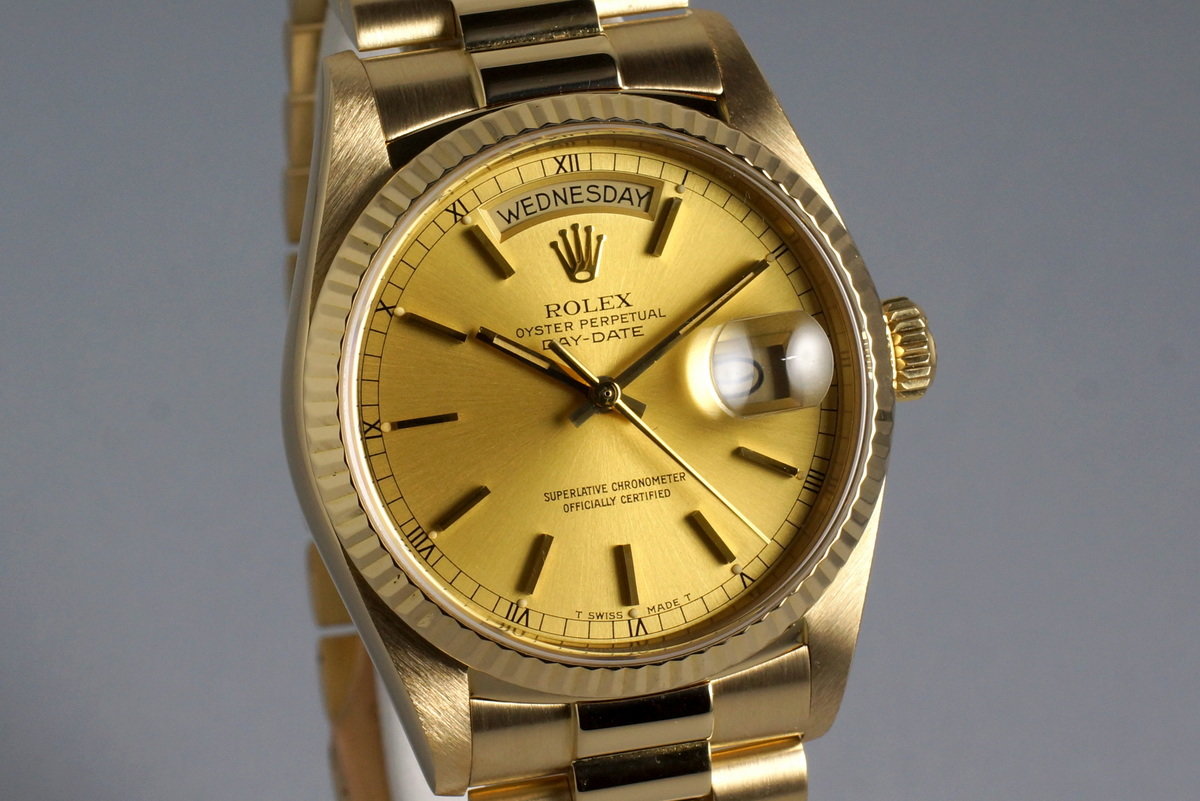 1985 Vintage Rolex YG Day Date 18038 