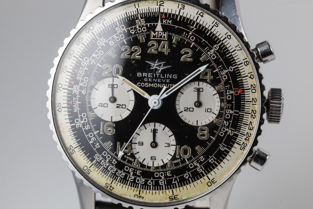 Hq Milton Vintage Breitling Navitimer Cosmonaute 809 Panda Dial Inventory 9426