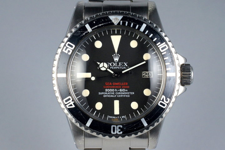 rolex sea dweller double red price 1975 vintage