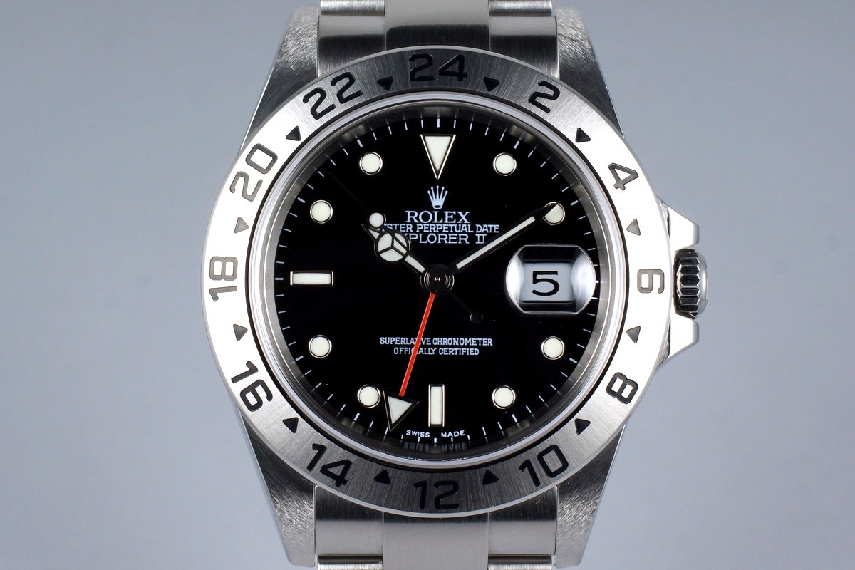 2004 Rolex Explorer II 16570 Black Dial 