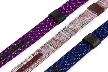 Hand Made Artisan Textile and Leather 20mm Watch Straps photo