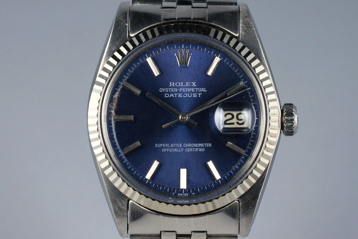 rolex datejust 1601 blue dial