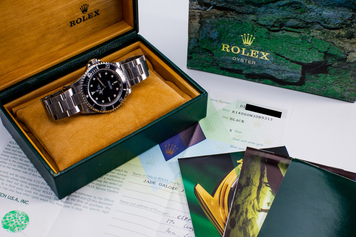 Hq Milton 05 Rolex Submariner m With Box And Papers Inventory 8671