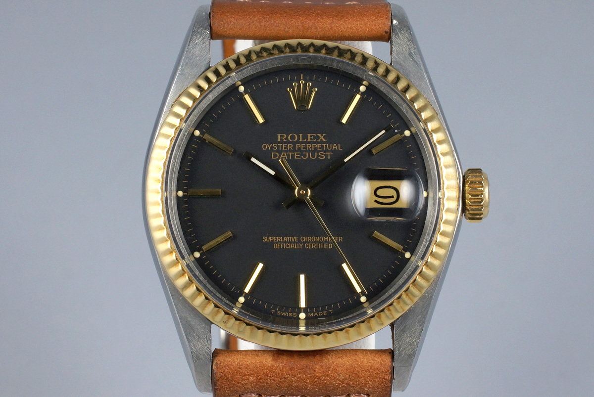 rolex datejust 1601 black dial