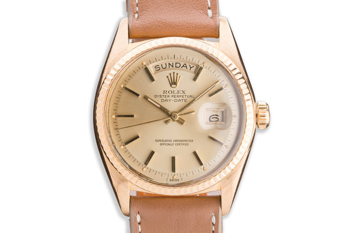 1968 Vintage Rolex 18K YG Day-Date 1803 Champagne Dial photo