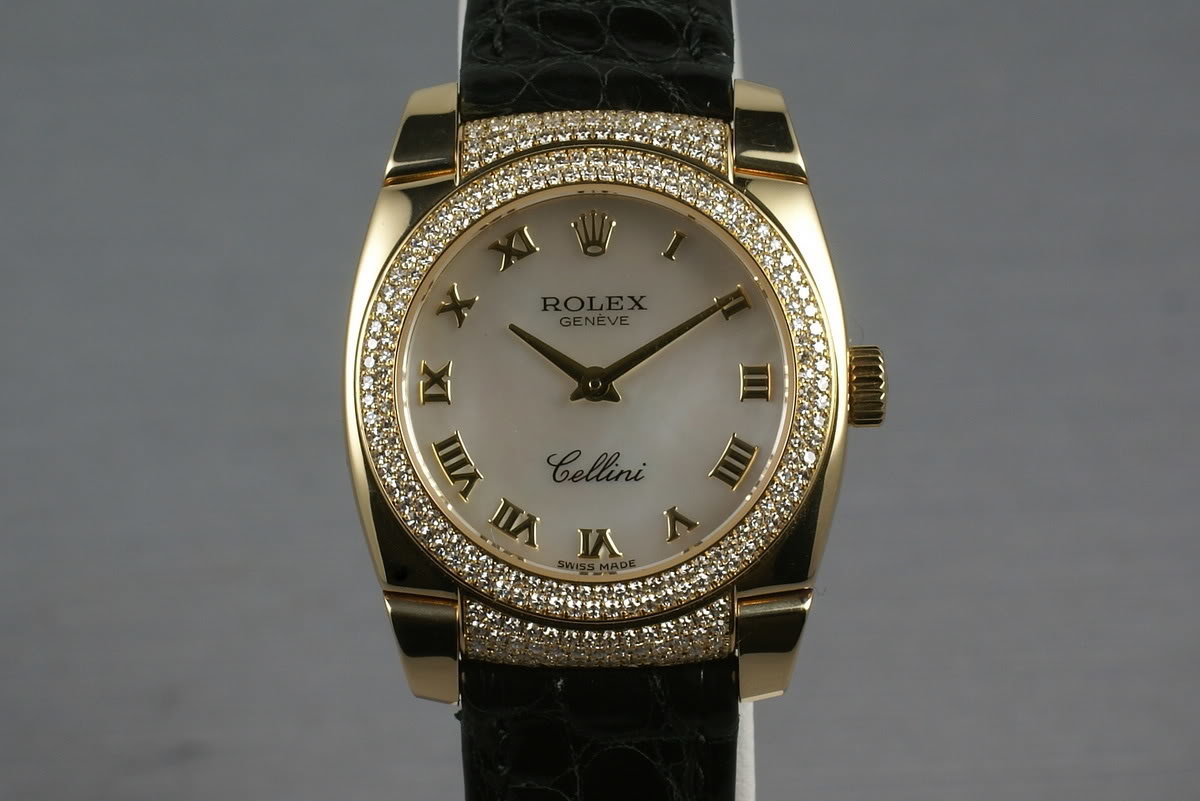 rolex cellini diamond bezel