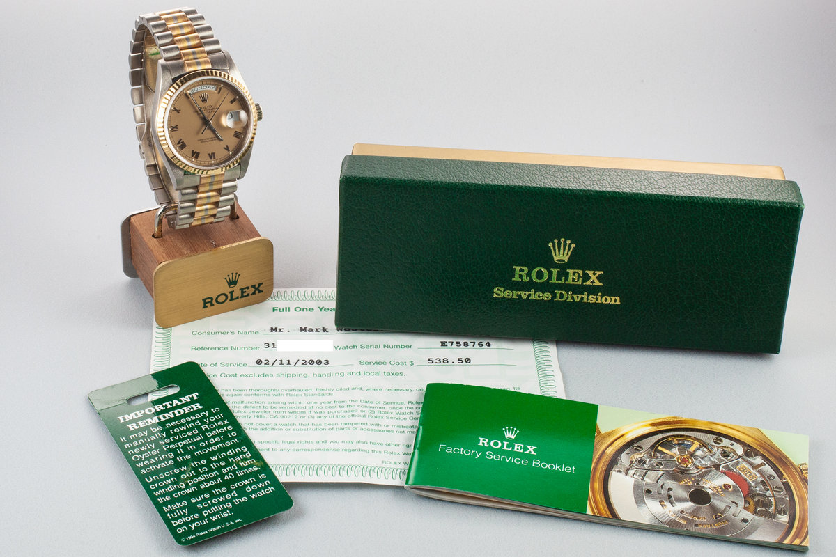 rolex factory service cost