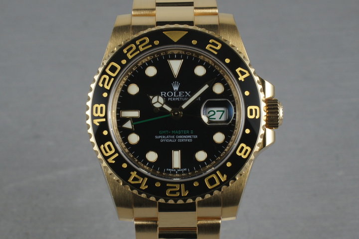 Rolex Ceramic GMT 18K Black Dial 116718 with box and papers photo