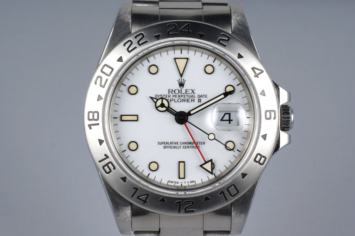 1995 Rolex Explorer II 16570 White Dial 