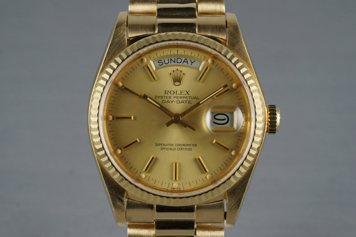 1980 Vintage Rolex YG Day-Date 18038 