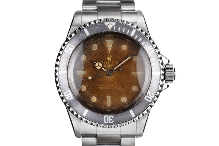 1966 Rolex Submariner 5513 with Tropical Gilt Dial with Service Papers photo