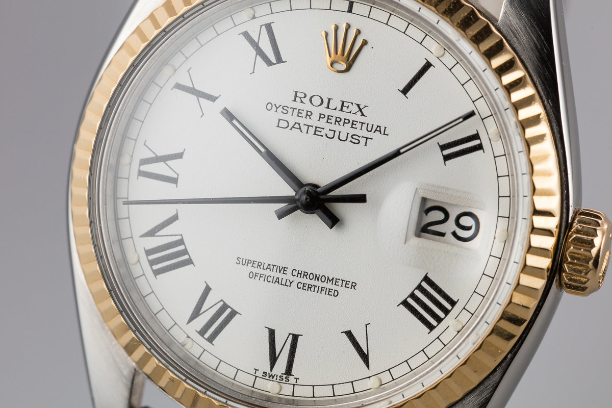 HQ Milton - 1978 Vintage Rolex Two-Tone DateJust 16003 White Large Roman  Numeral Dial, Inventory #A2803