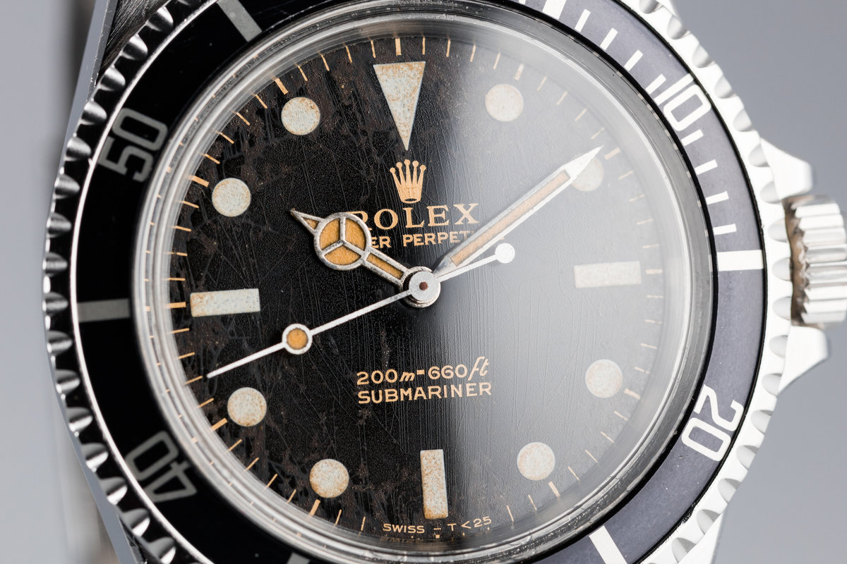 HQ Milton - 1967 Vintage Rolex Submariner 5513 Gilt Meters First Dial with  Spider Cracking Patina, Inventory #9634