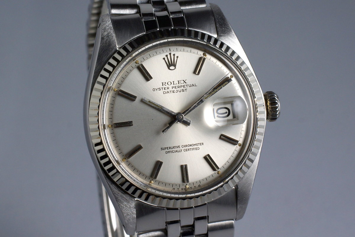 Hq Milton 1973 Vintage Rolex Datejust 1601 Silver Sigma Dial Inventory 7916