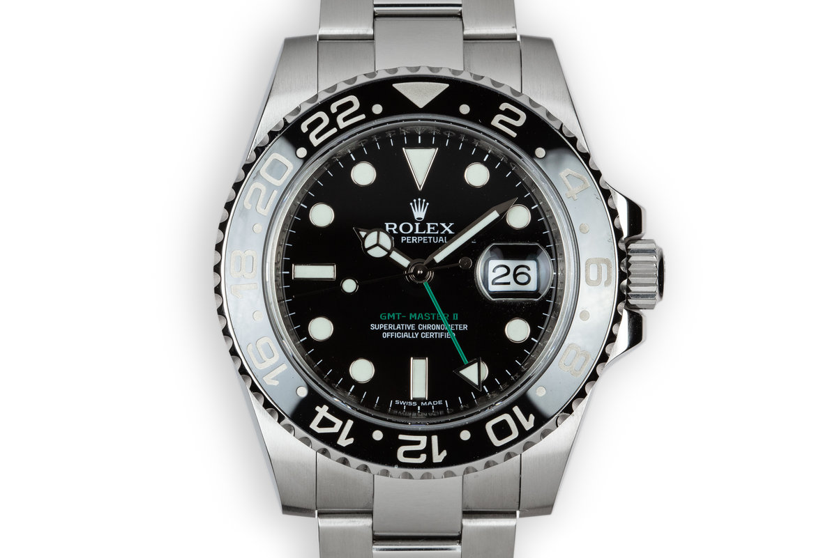 Hq Milton 07 Rolex Ceramic Gmt Master Ii ln Black Bezel Inventory A1507