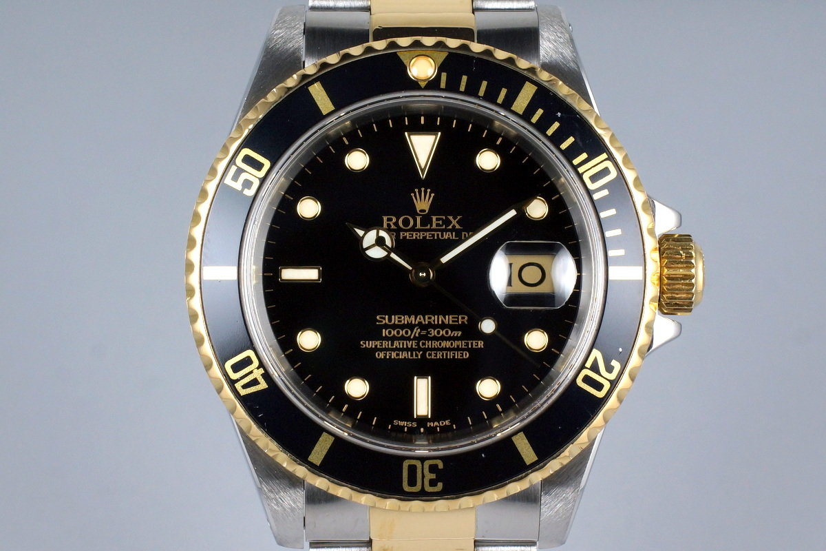 1991 Rolex Two Tone Black Submariner 