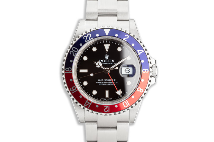 2005 Rolex GMT-Master II 16710 "Pepsi" with Box and Service Card photo