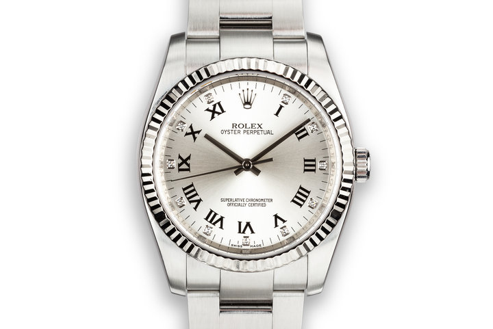 Buy Replica Rolex Oyster Perpetual No Date Stainless Steel Black \u0026 orange  dial 116034 BKORAO