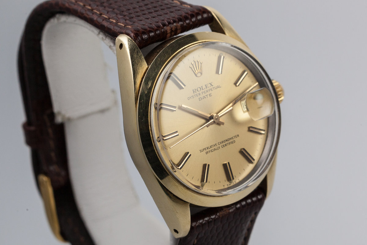 1979 Vintage Rolex Date 1550 Gold Shell 